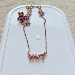 Kate Spade gold cursive “mrs” necklace